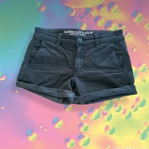 American Eagle Outfitters Black Twill Shorts